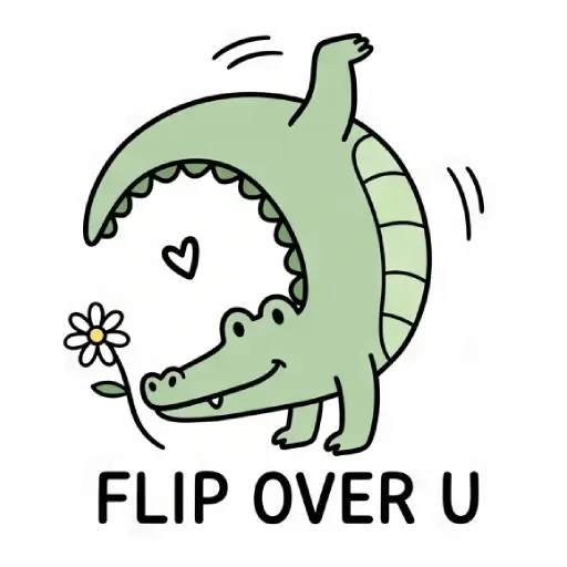 florak stickers, cute, funny, stickers, WhatsApp stickers, sticker pack, Alligator (19)